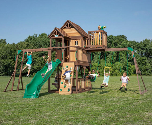 Sky Wave Slide Swing Set