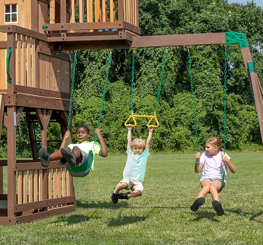 Sky Wave Slide Swing Set