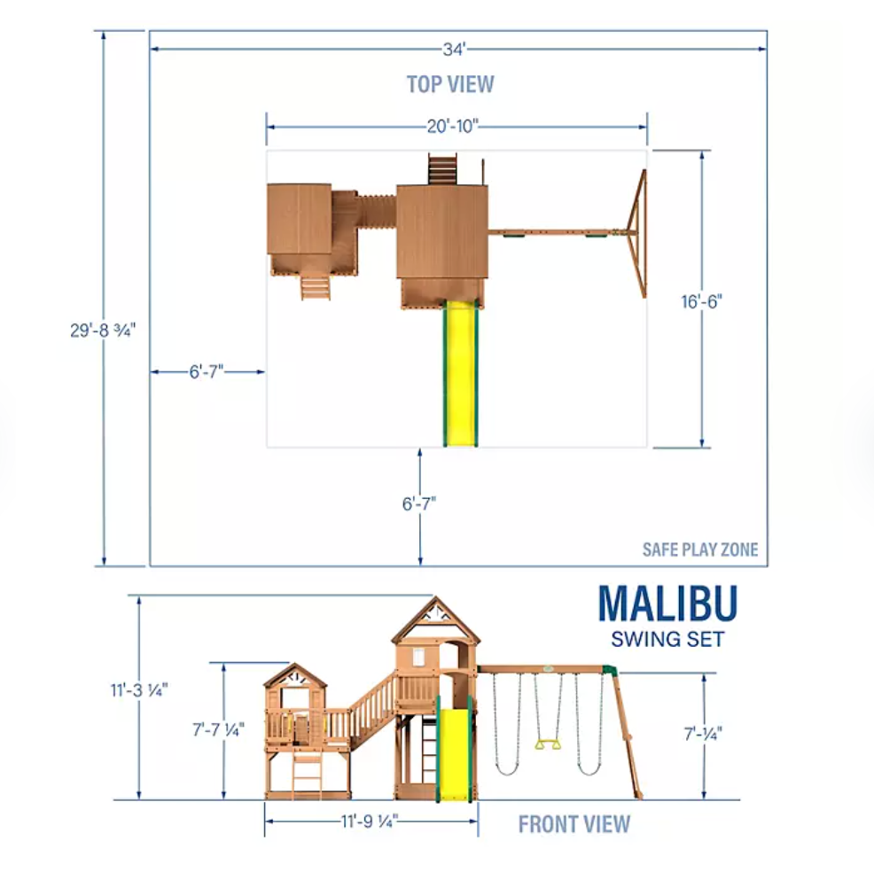 Malibu Cedar Swing Set
